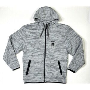 Renegade Club Hooded Jacket Mens Medium Bar Harbor Gray Fleece Full Zip